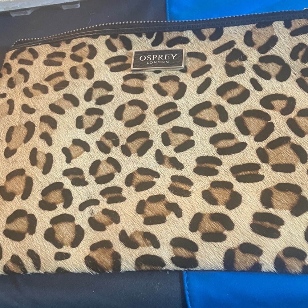 Osprey London leather Animal Print Clutch